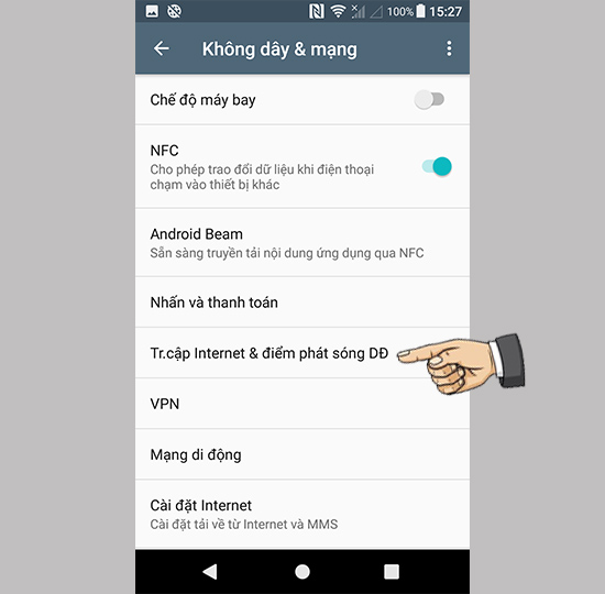 Vào điểm truy cập internet